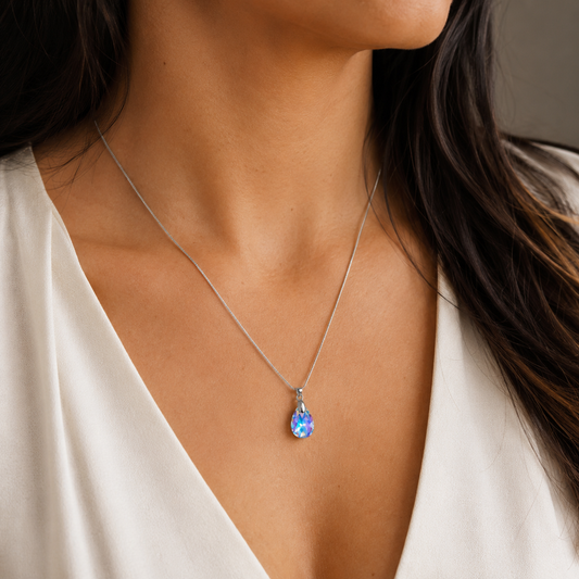 Colgante gota con cristales de swarovski