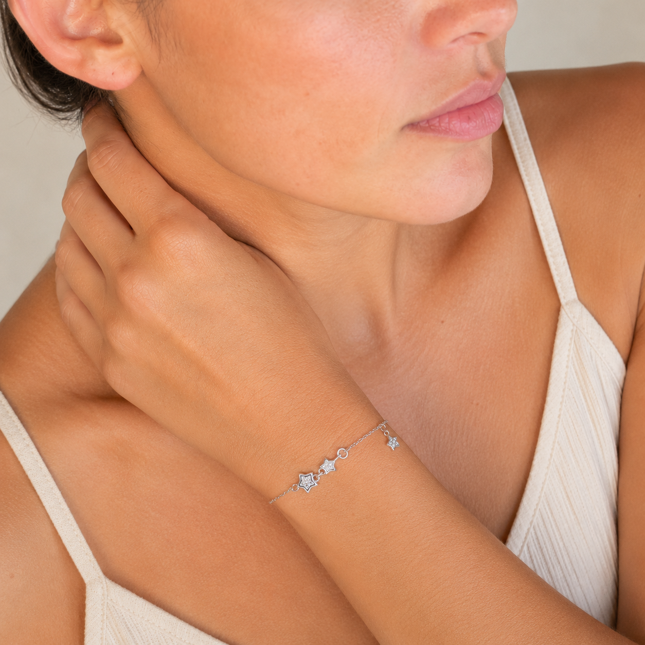 Pulsera tres estrellas con micro circones
